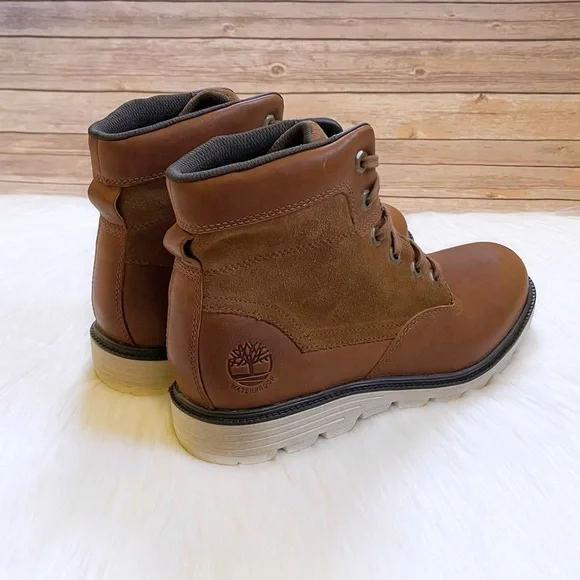 Timberland Men’s Walden Park 6 Inch Waterproof Medium Brown Leather Boots - Picture 2 of 7